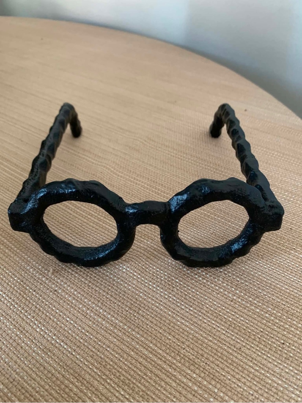 Cast Iron Eyeglasses Spectacles Decorative Folk Art 6”